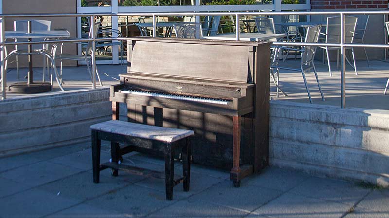 Piano in downtown Missoula