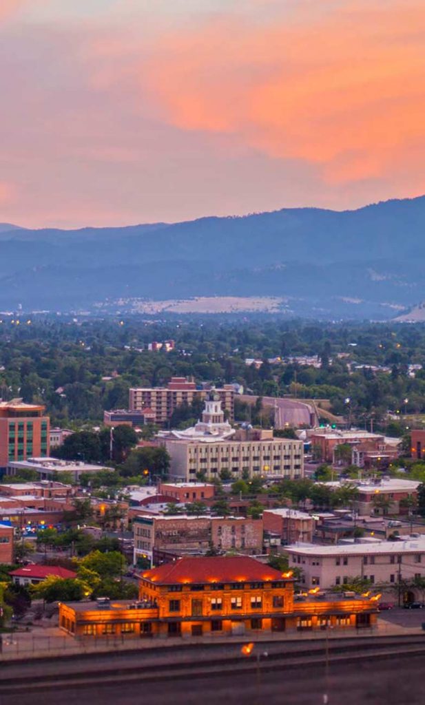 Missoula, Montana on Waterworks Hill 