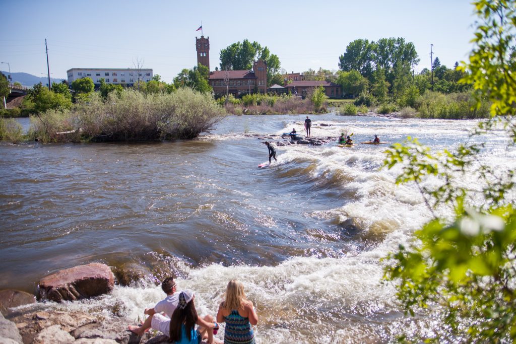River Surfing in Downtown Missoula 