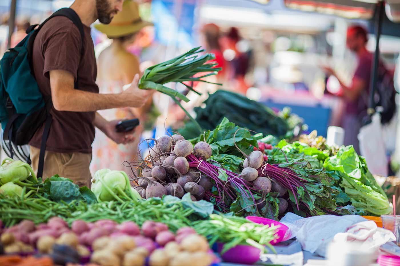 Colorful veggies at the Saturday Farmer's Market