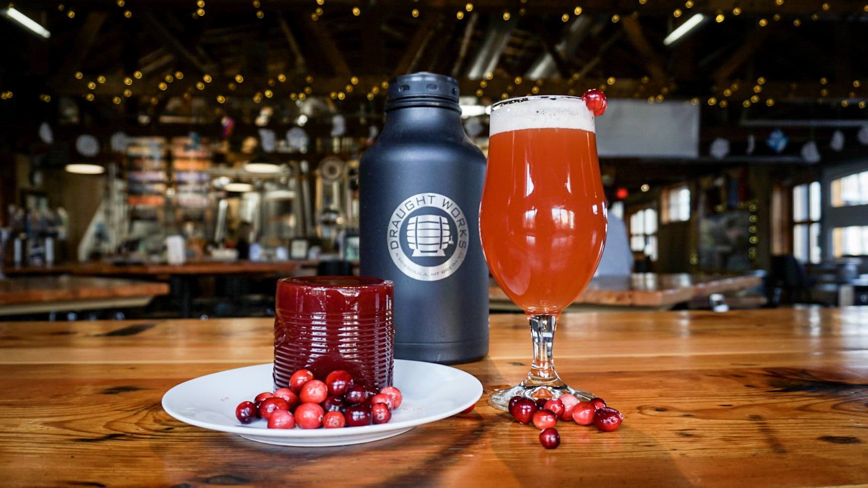 Draught Works Missoula Cranberry Gose is just one of the festive fall beers on tap in Missoula