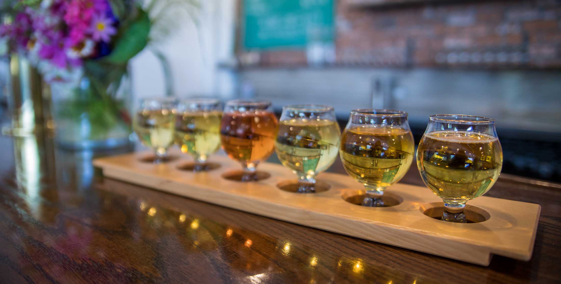 Sampler of local cider at Missoula, Montana's Western Cider